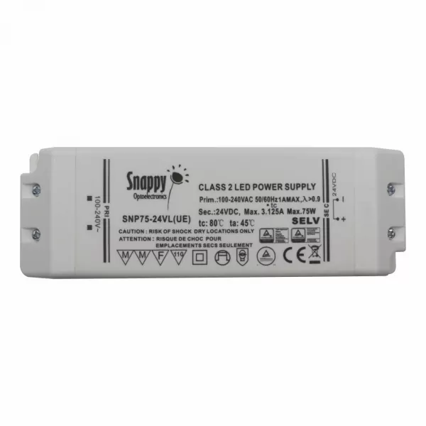 Snappy LED Power Supply 24V DC 75W Pluggable